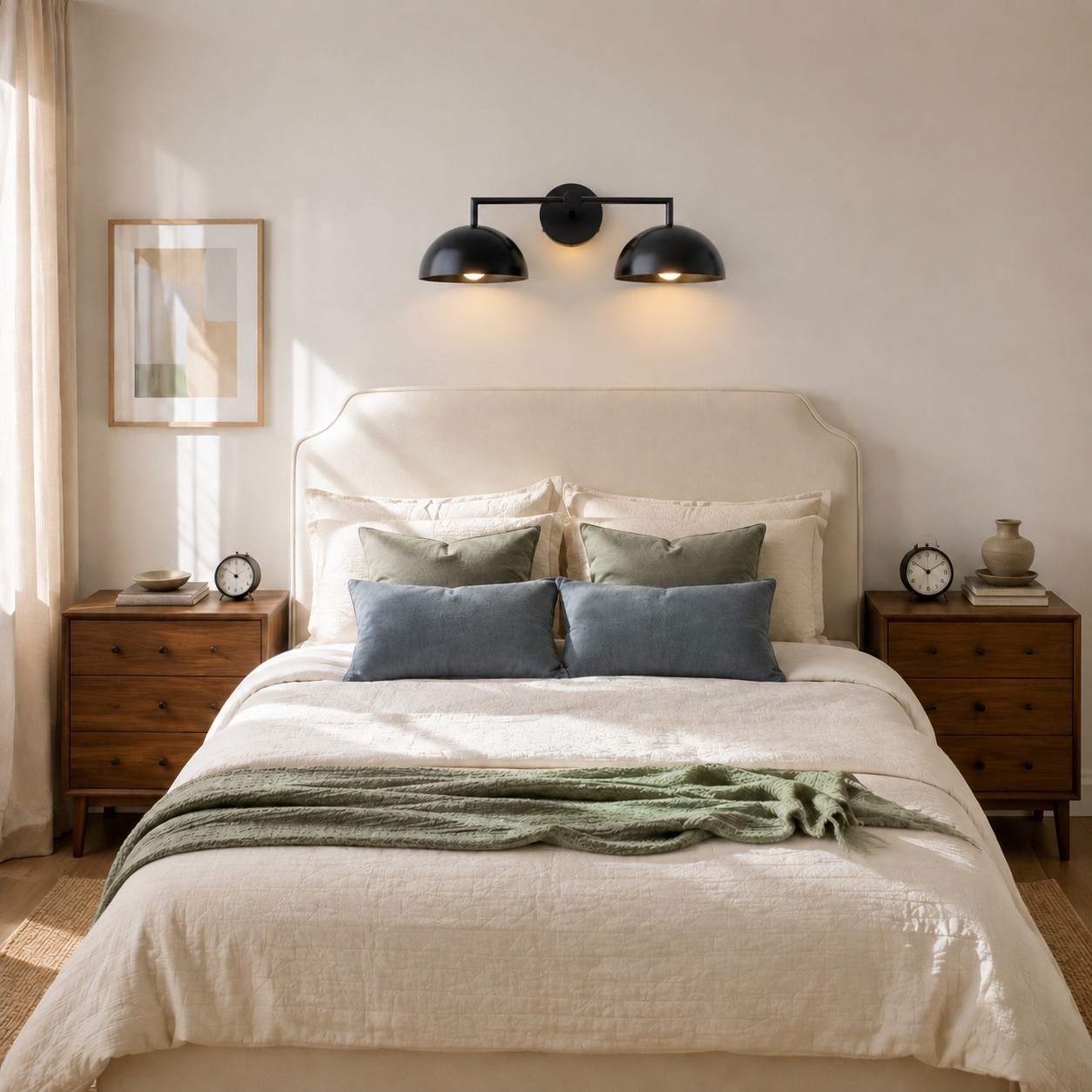Burton Modern Nordic Morandi 2-Light Metal Wall Light