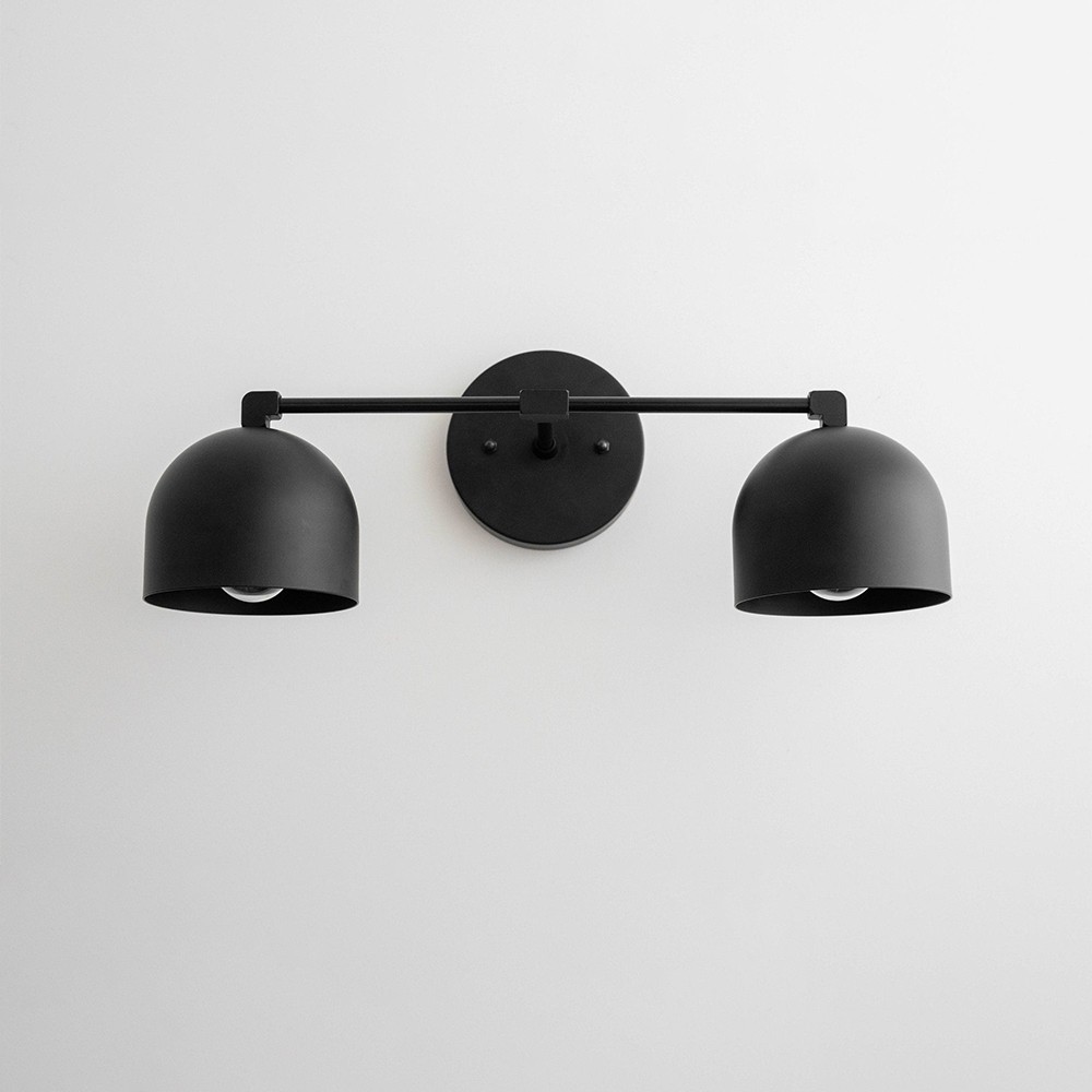 Astair Nordic Metal Deep Dome Vanity Wall Sconce in Rustic Brass