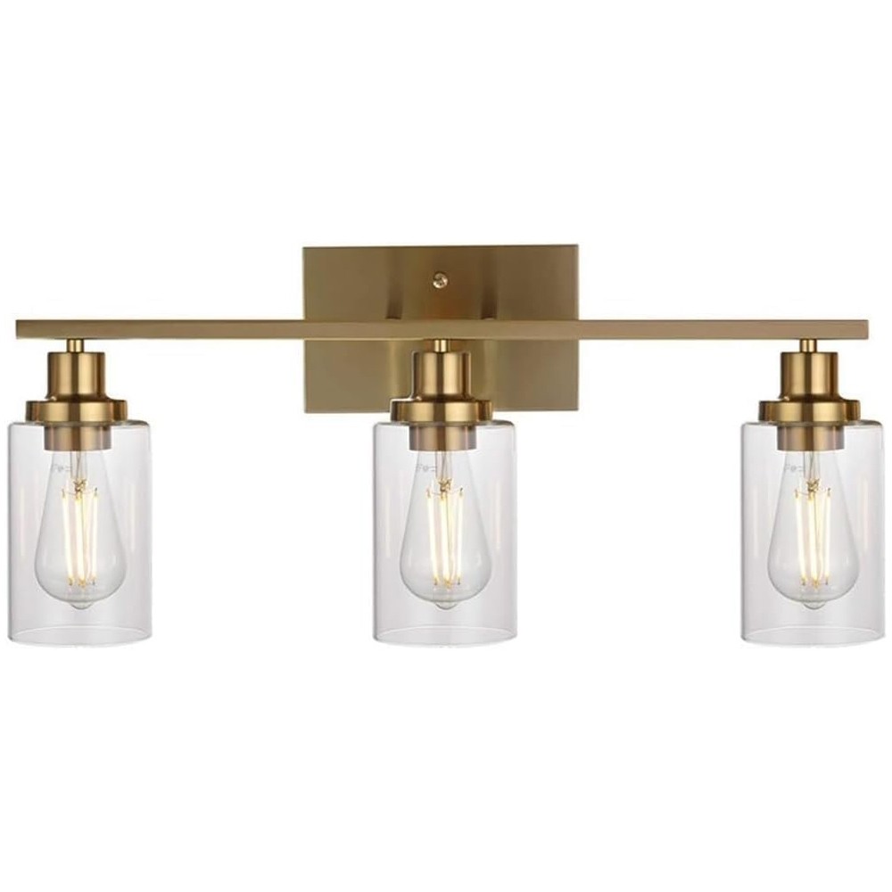 Lynor Classic Farmhouse Clear Glass Triple Sconce