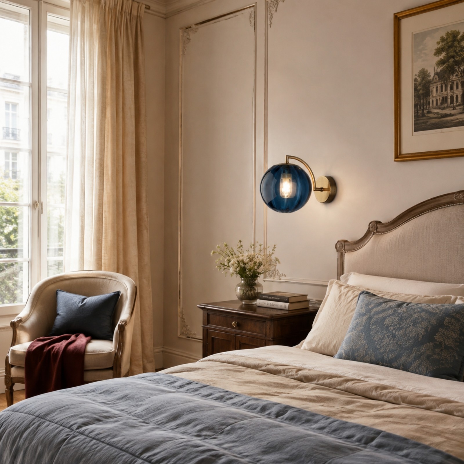 Soluna Modern Ball Glass Wall Sconce