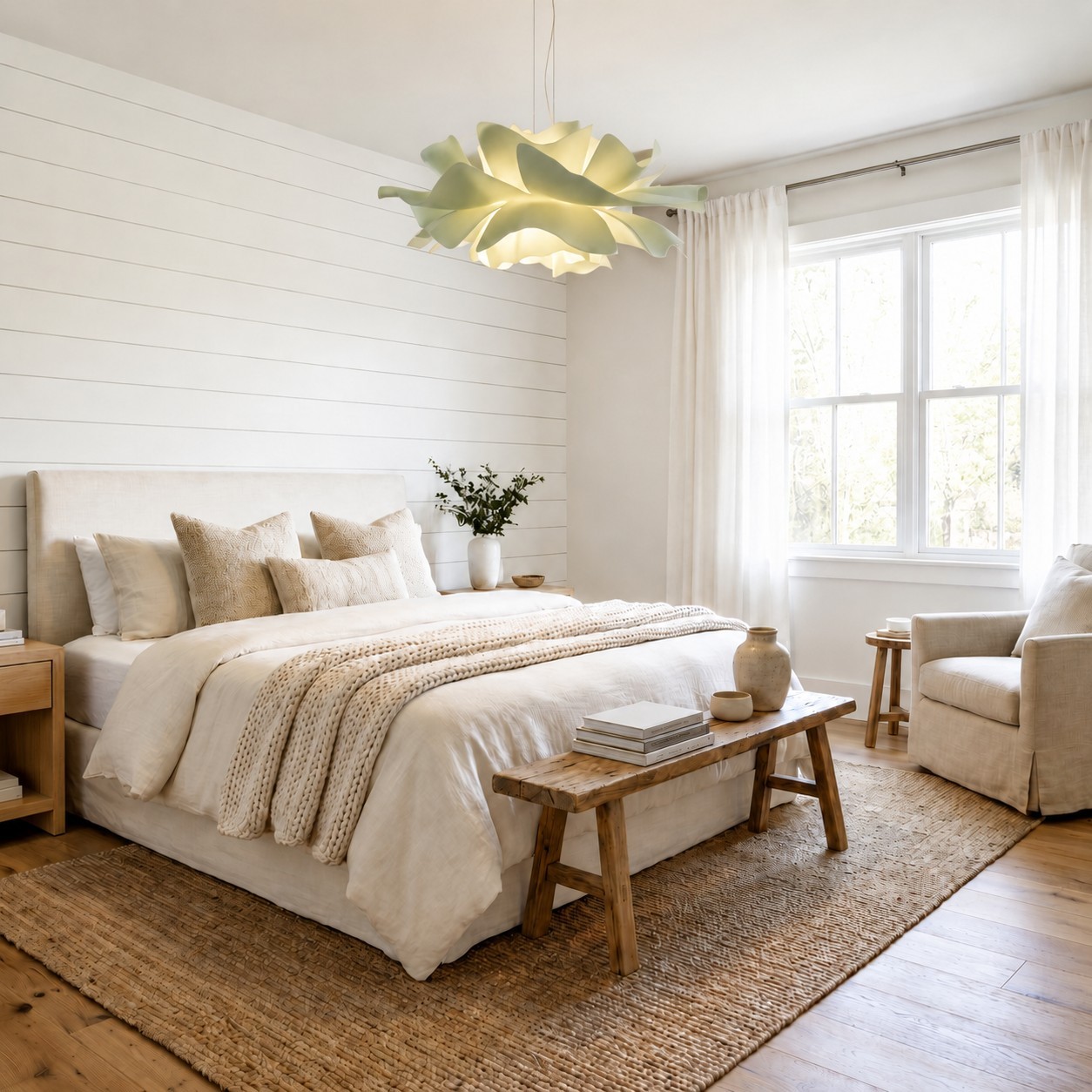 Lyronis White Flower Acrylic Pendant Light