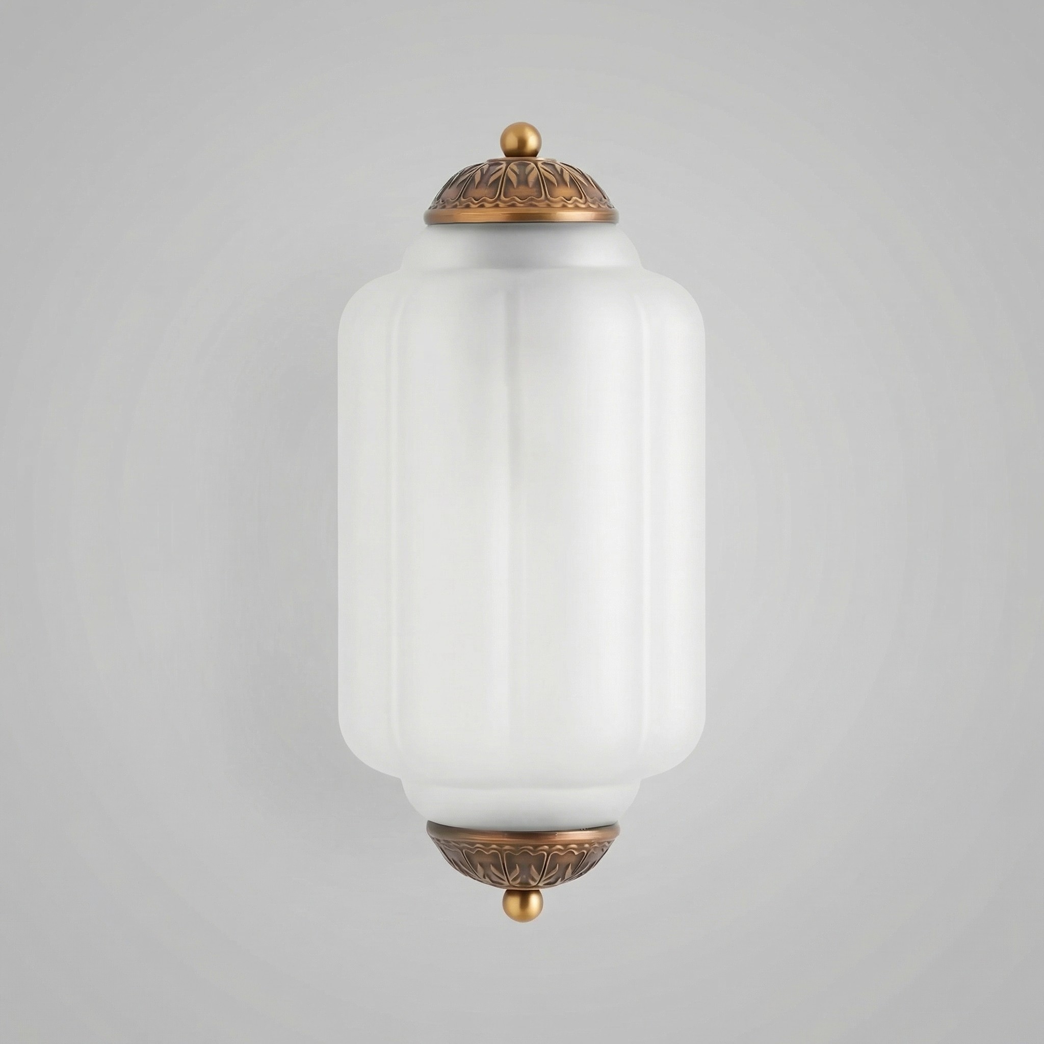 Michael Vintage Eloise Milk Glass Flush Wall Light