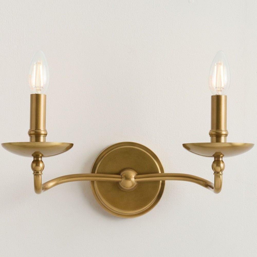 Calvert Vintage Candle Shape Metal 1/2 Light Wall Light