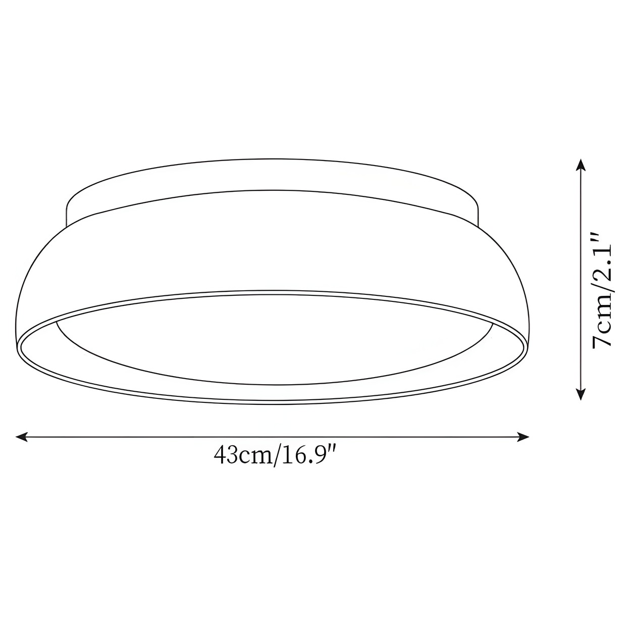 Archie Faux Travertine Round LED Flush Mount Ceiling Light