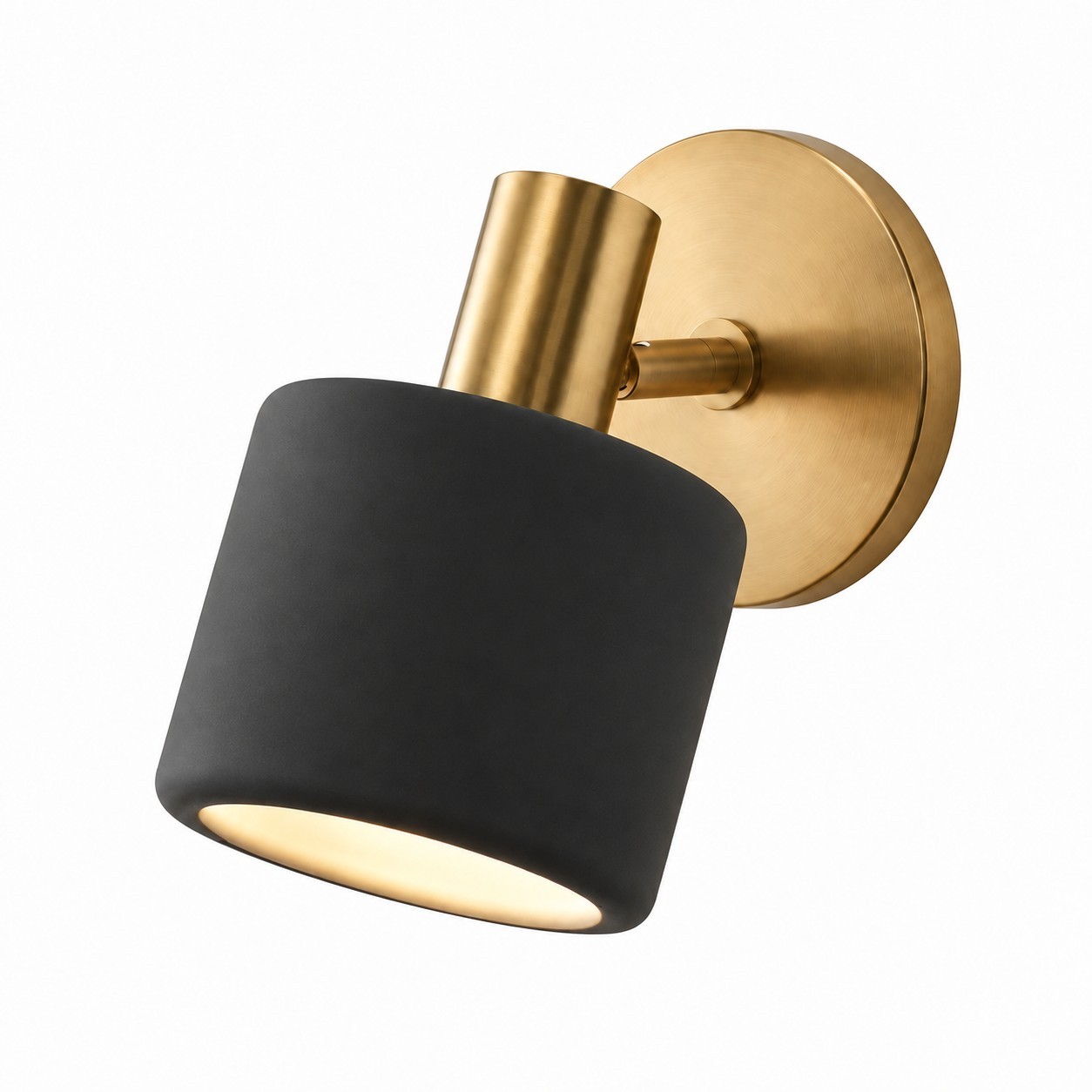 Aura Modern Colorful Adjustable Porcelain Shade Brass Wall Lamp