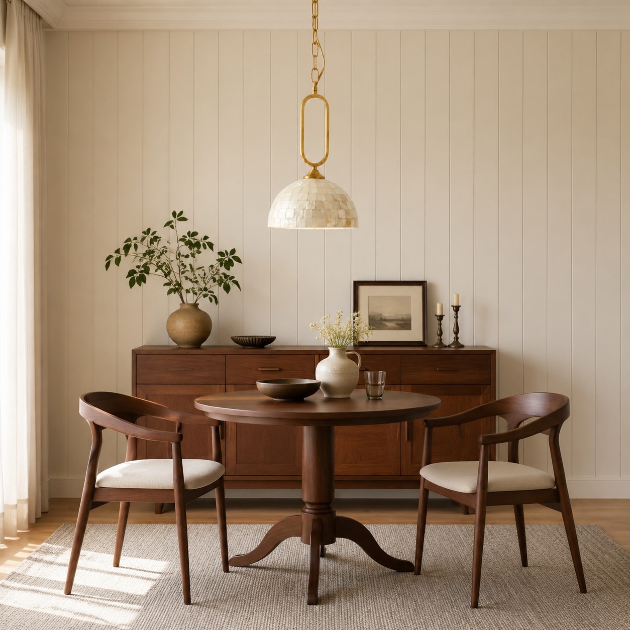 Isaac Retro Shell Dome All-Copper Pendent Light