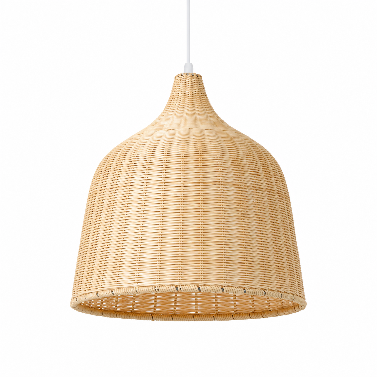 Galatea Boho Bell Shaped Rattan Chandelier