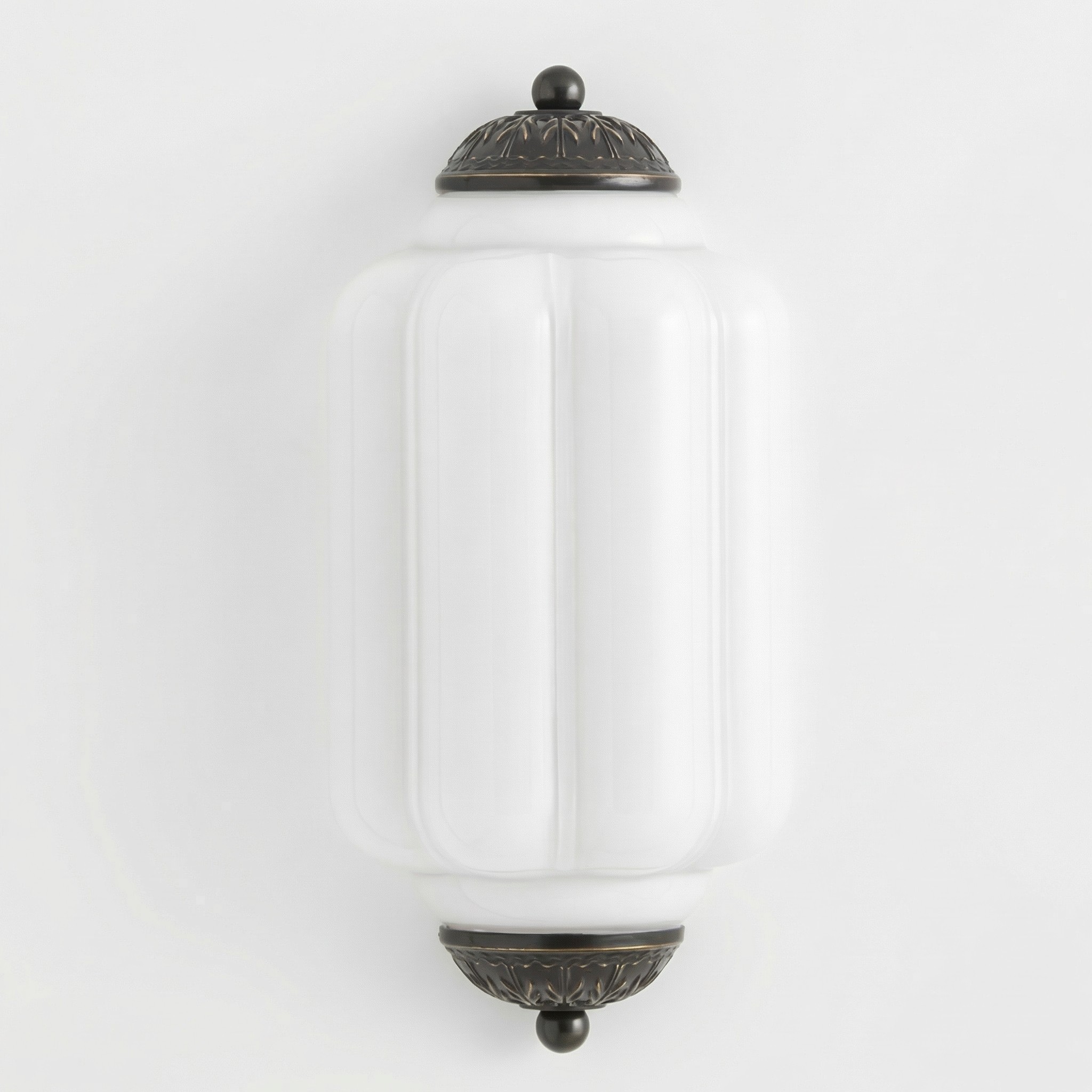 Michael Vintage Eloise Milk Glass Flush Wall Light