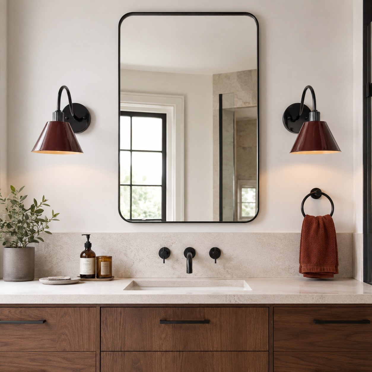 Ferm Minimalist Industrial Tapered Sconce