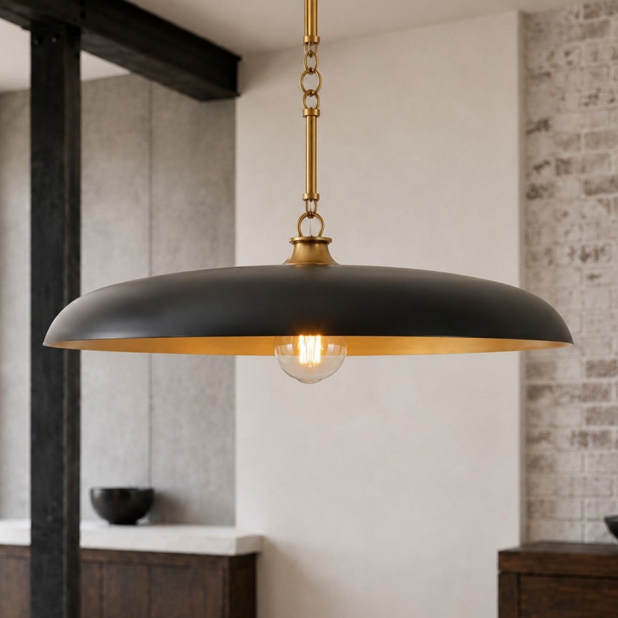 Leila Industrial Rustic Bronze Cone Shade Pendant Light