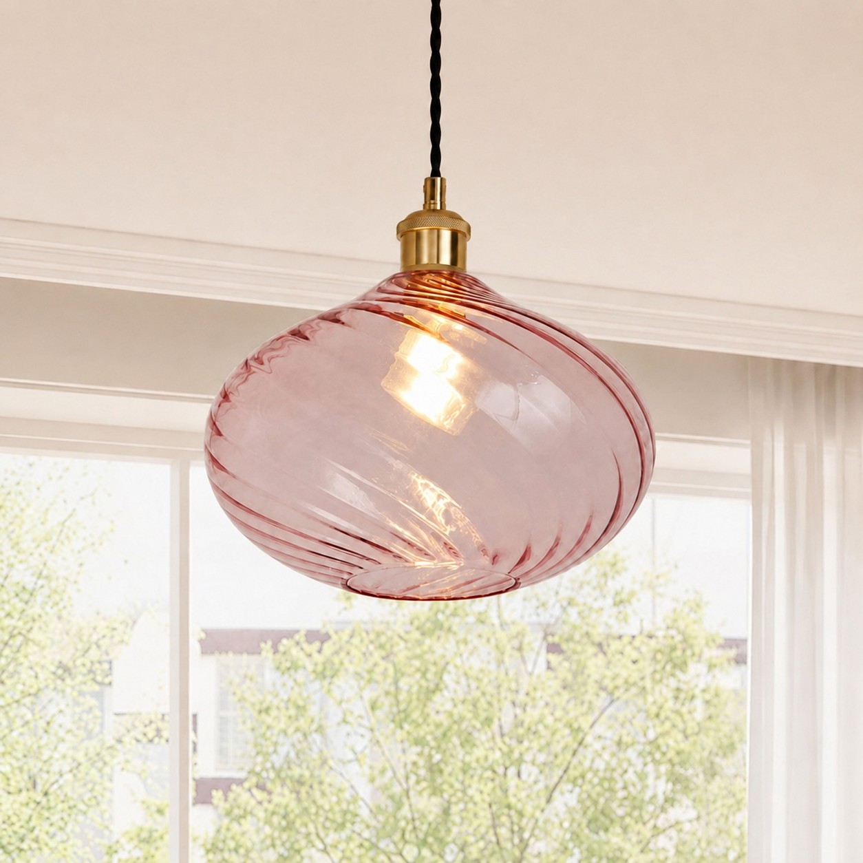 Lunaris Modern Globe Glass Pendant Light