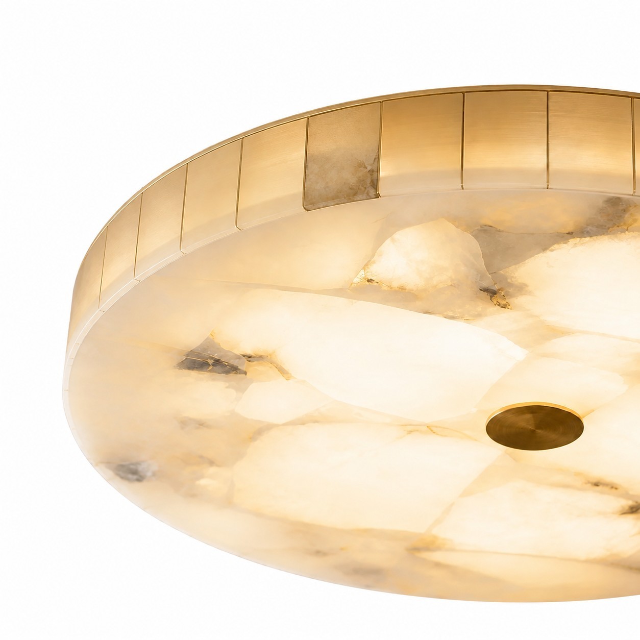 Colette Modern LED Round Alabaster Ceiling Light