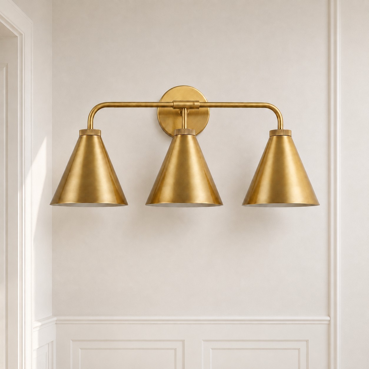 Kaelen Retro Cooper Cone Sconce Light