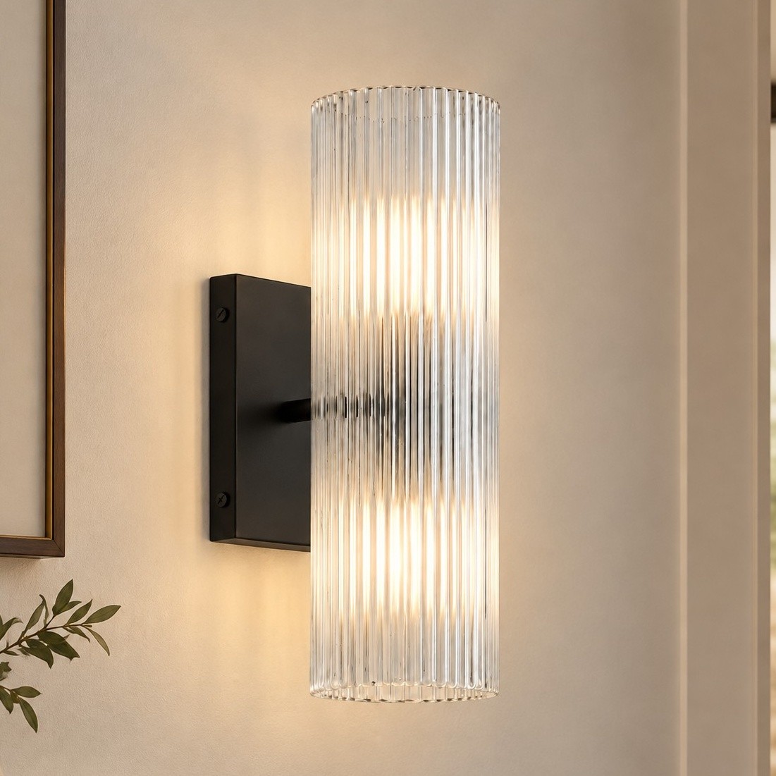 Yorix Modern Vertical Cylinder Tube Metal Finish Wall Light