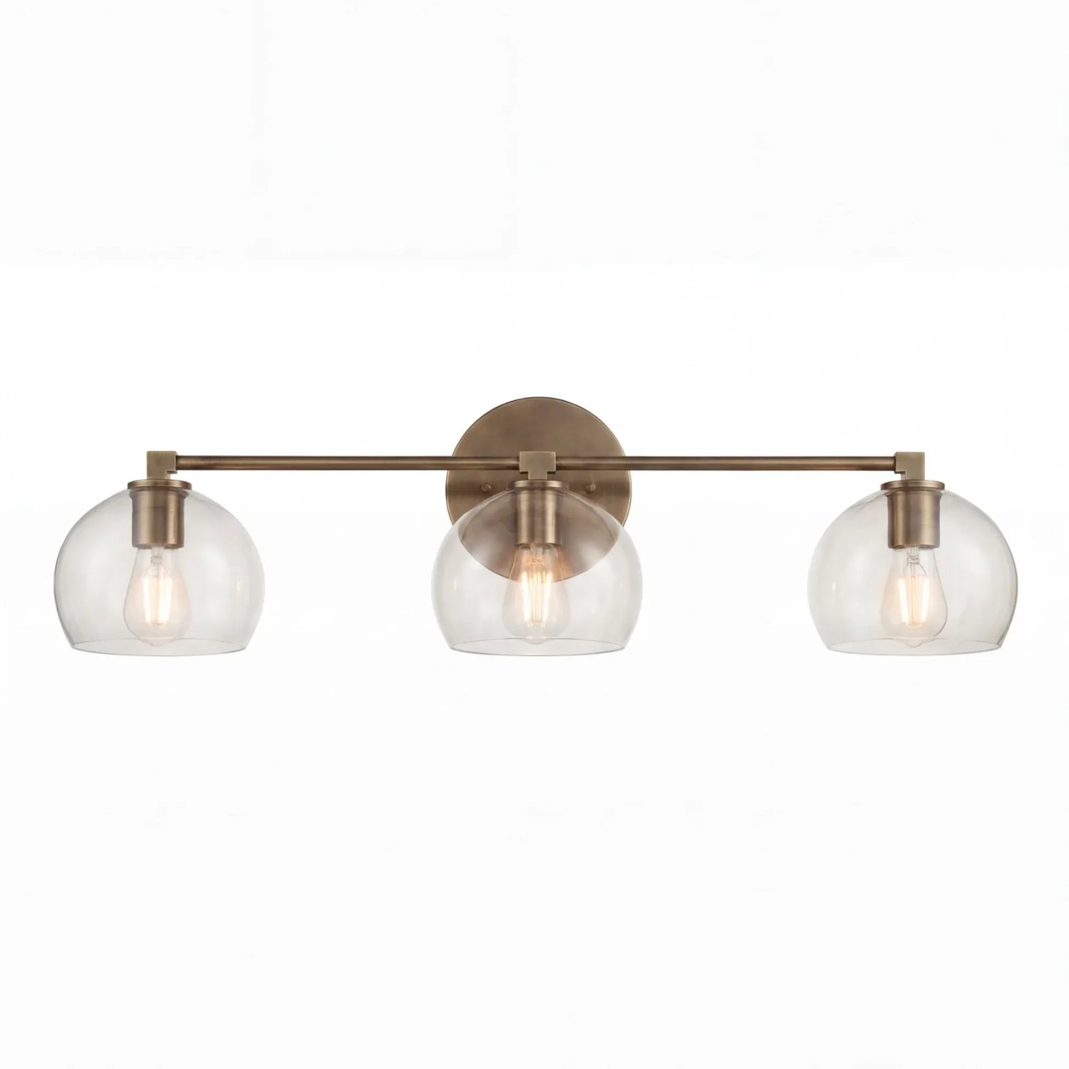Conrad Vintage 3 Light Bellflower Glass Wall Sconce