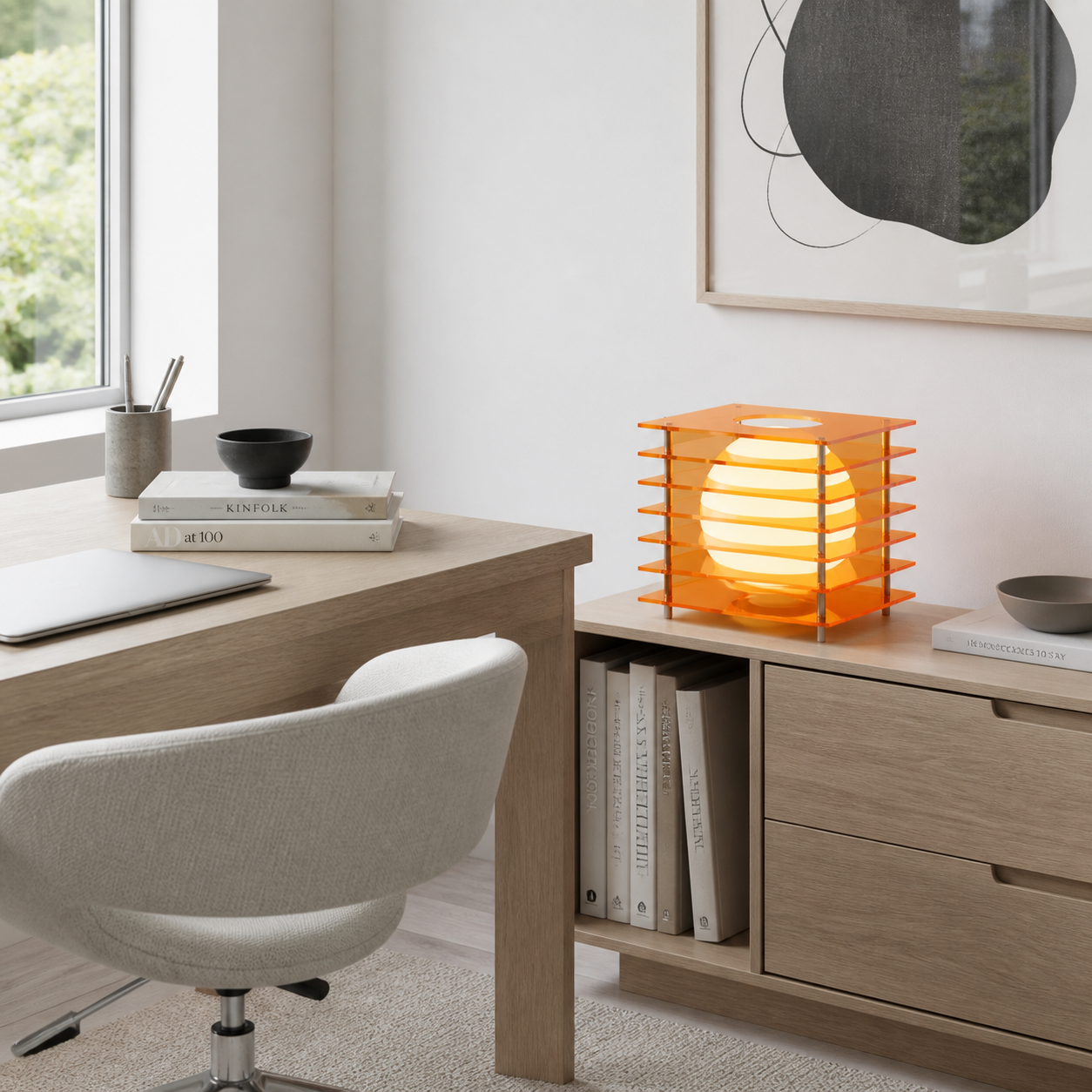 Astralys Wabi-Sabi Acrylic Thousand Layer Moon LED Lamp