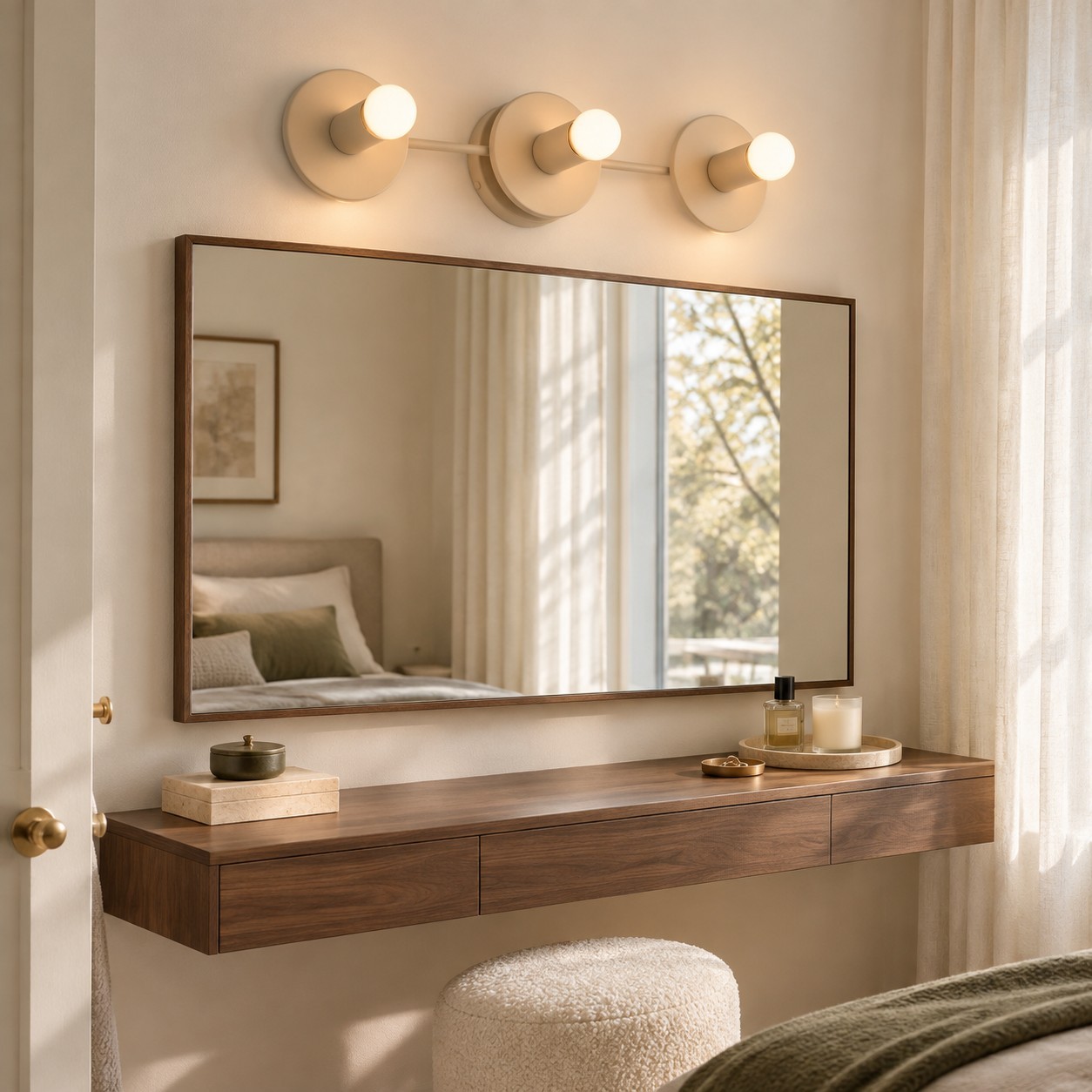 Marnie Nordic Colorful 3 Light Vanity Wall Light