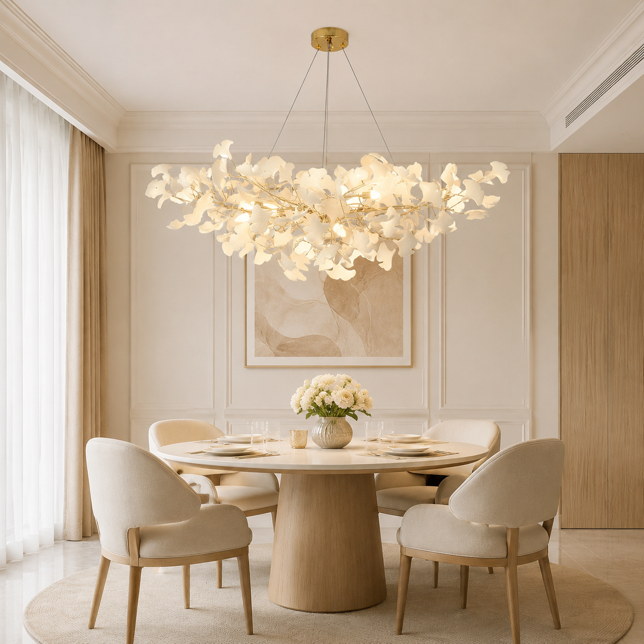 Vesper Luxurious Ginkgo Leaf Chandelier