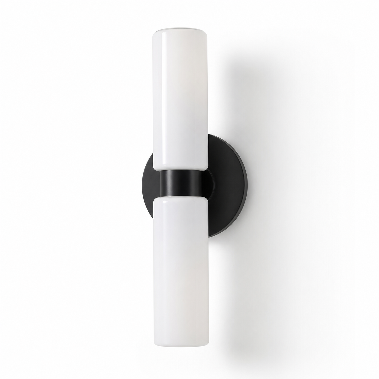 Sinclair Minimalist Glass Double Short Wall Light