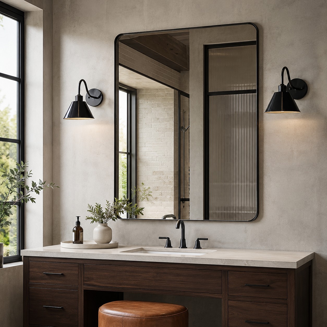 Ferm Minimalist Industrial Tapered Sconce