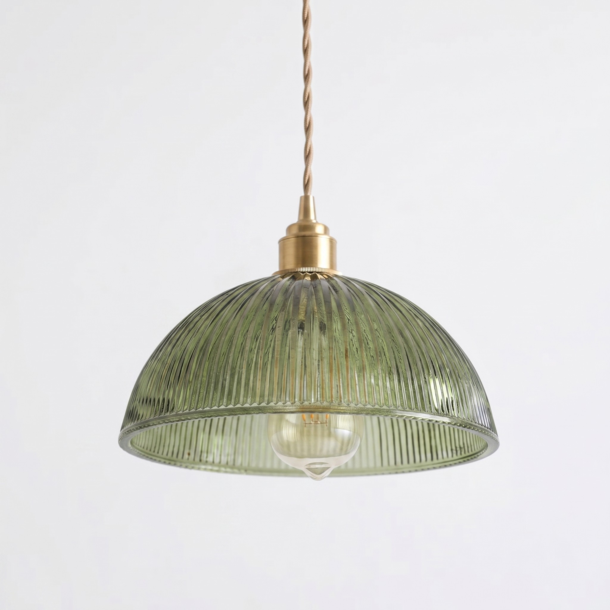 Draxith Retro Japanese Striped Stained Glass Droplight