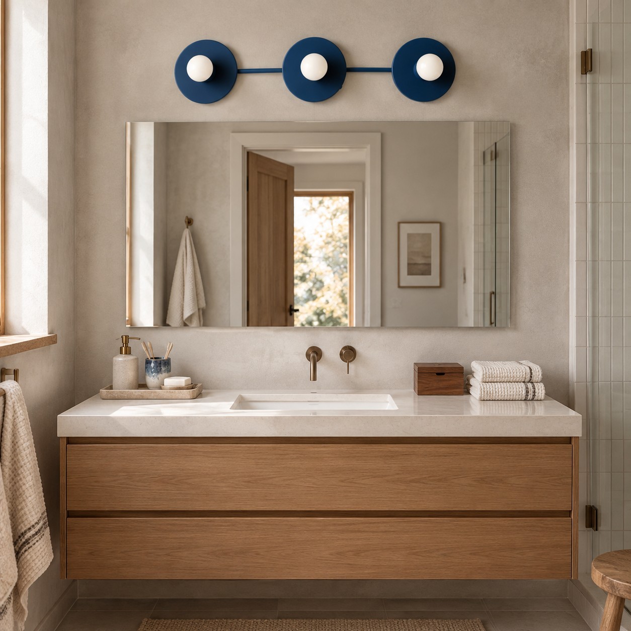 Marnie Nordic Colorful 3 Light Vanity Wall Light