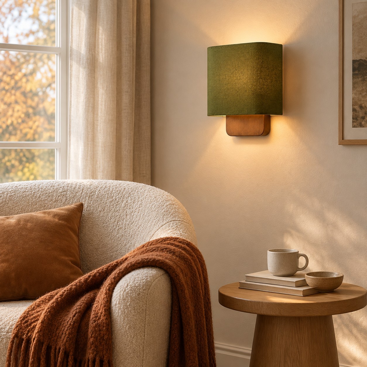 Ondine Modern Linen Fabric Shade Wall Sconce