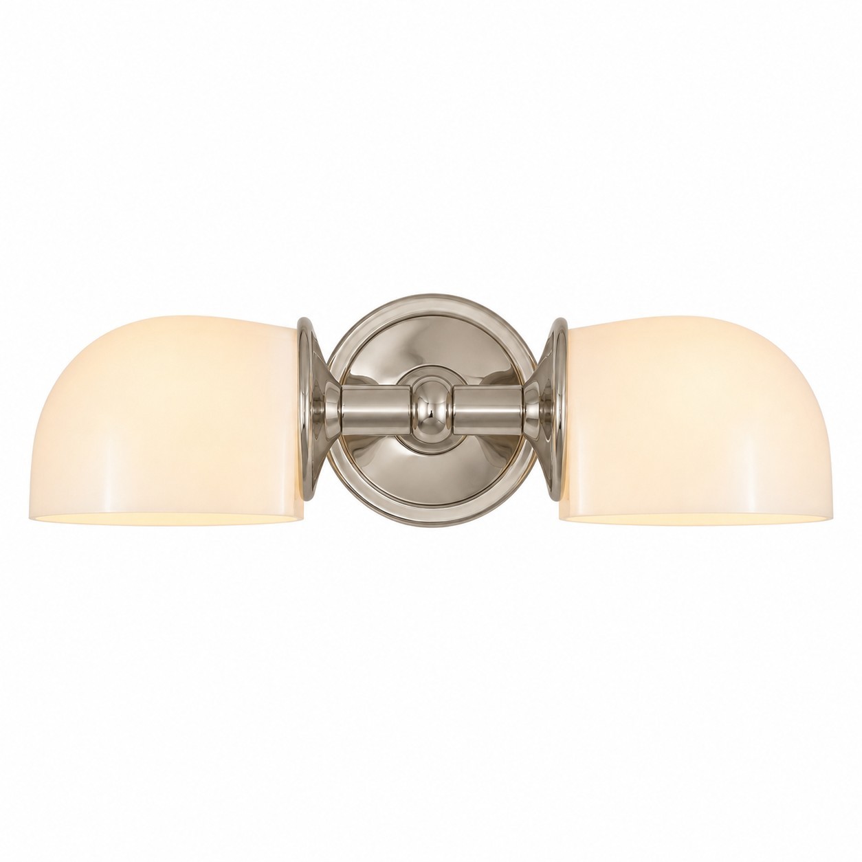 Valor Rustic Metal Double White Glass Wall Sconce