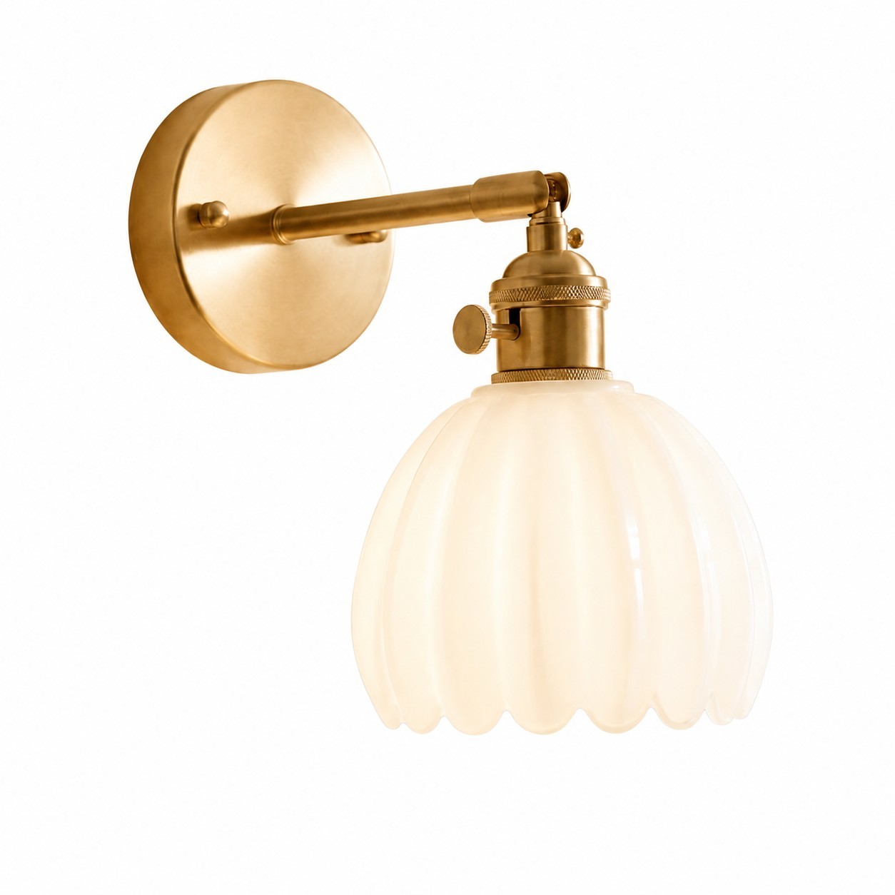 Elara Vintage Glass Tulip Sconce