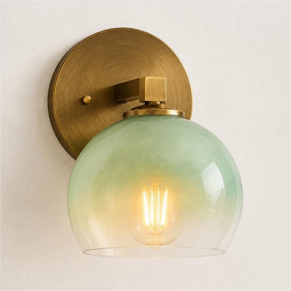Conrad Vintage 3 Light Bellflower Glass Wall Sconce
