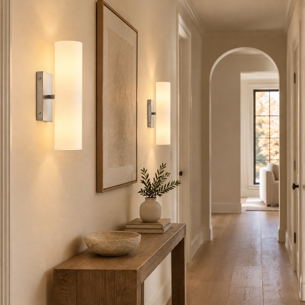 Yorix Modern Vertical Cylinder Tube Metal Finish Wall Light