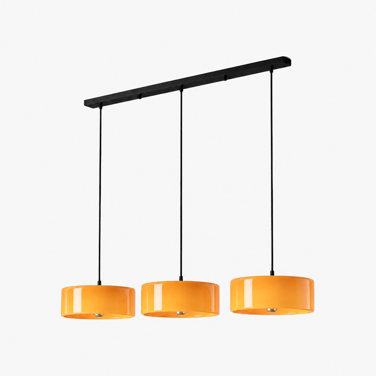 Xavier Modern Glossy Ceramic Drum Pendant Light