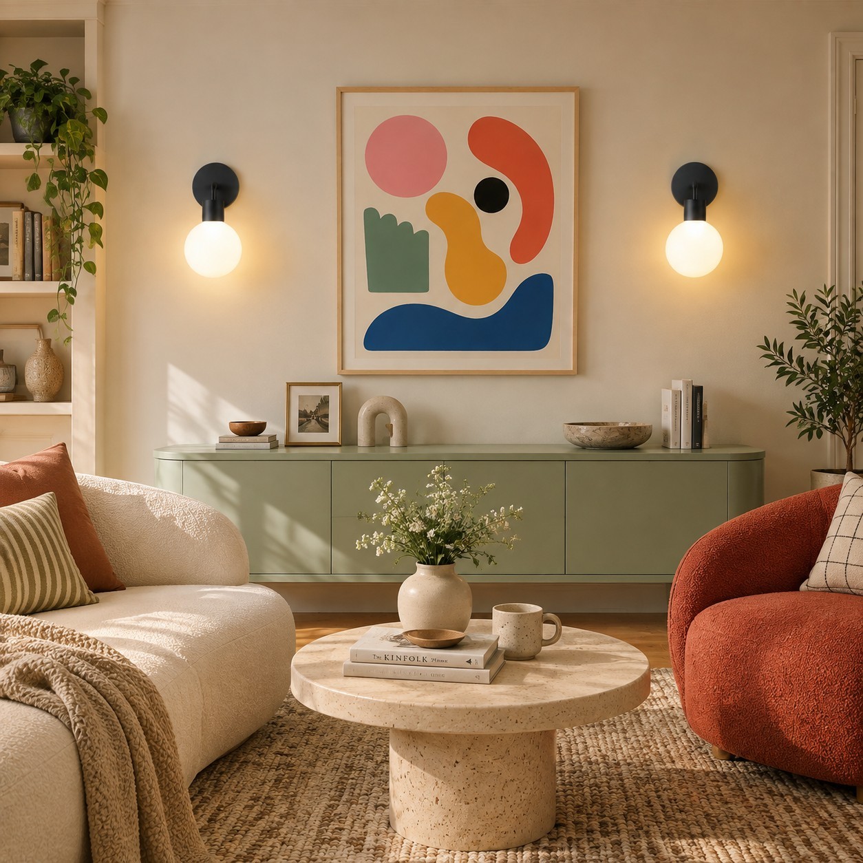 Tessa Modern Rechargeable Colorful Wall Light