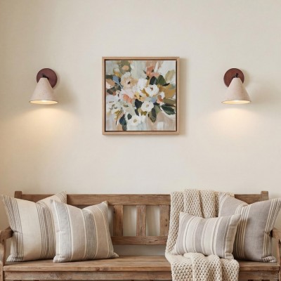 Fabiana Modern Marble Stone Tapered Wall Sconce