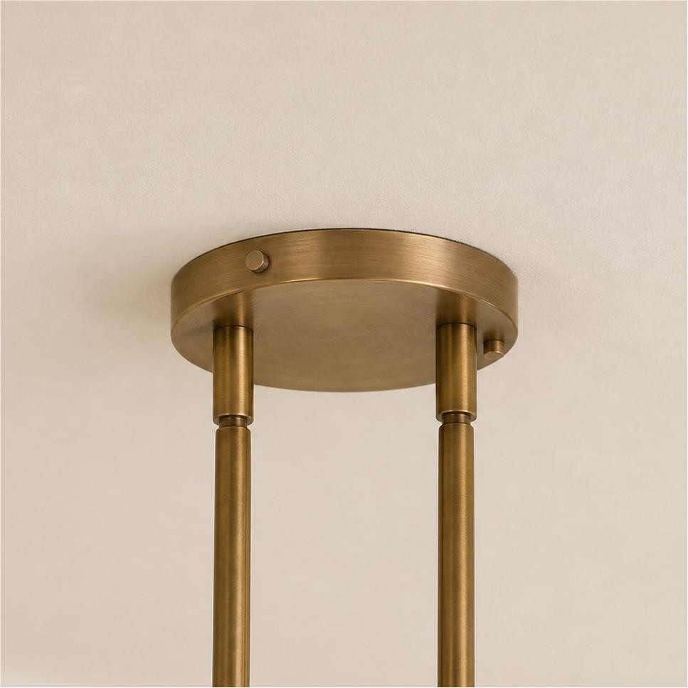 Serenoa Retro Double-Rod Metal Cone Pendant Light