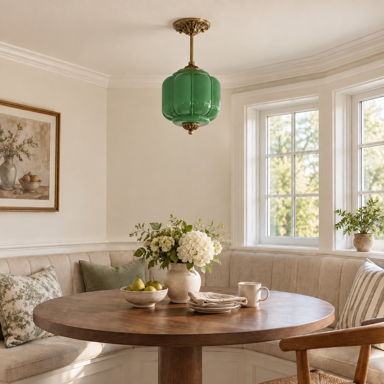 Conran Vintage Milk Glass Lantern Eloise Ceiling Light