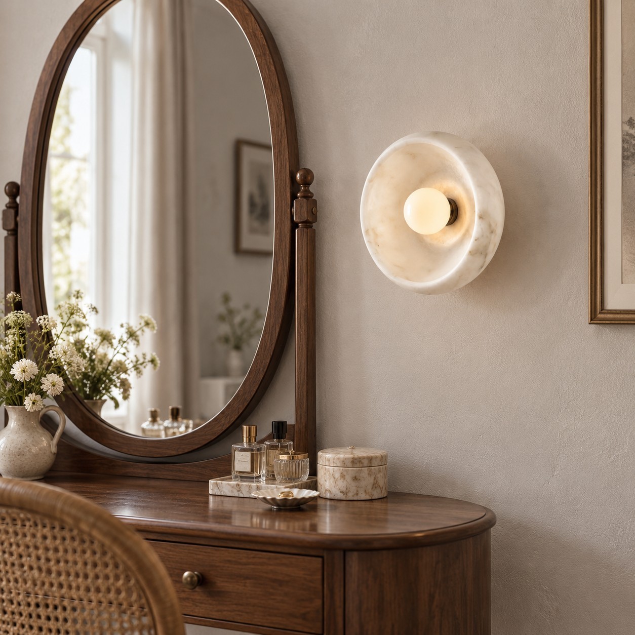 Vega Retro Bowl Shade Wall Sconce