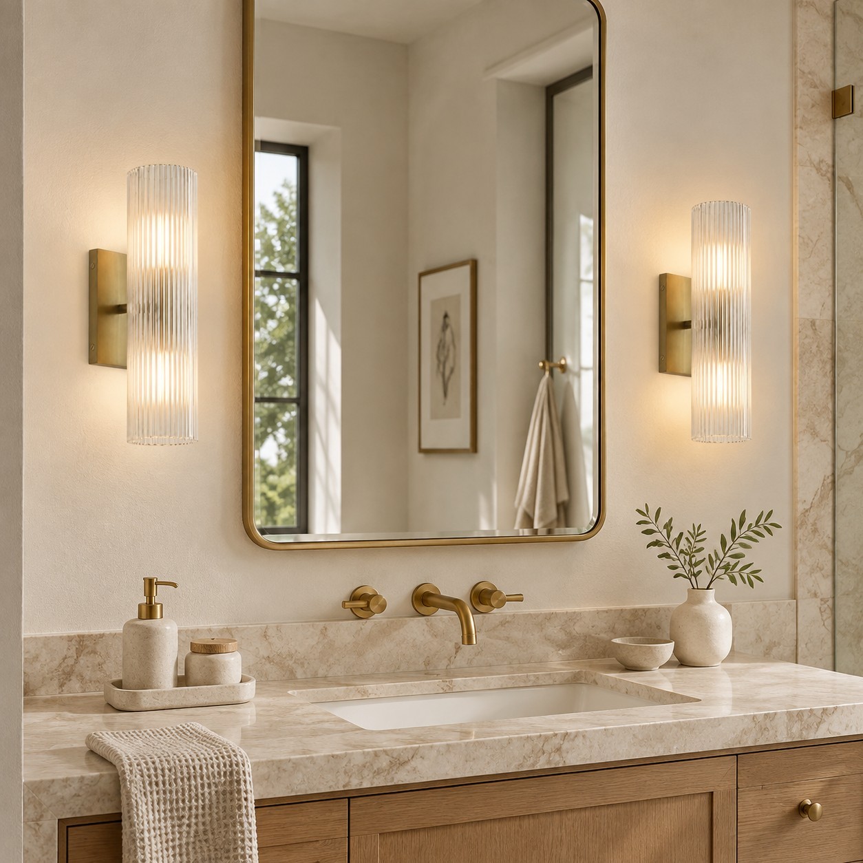 Yorix Modern Vertical Cylinder Tube Metal Finish Wall Light