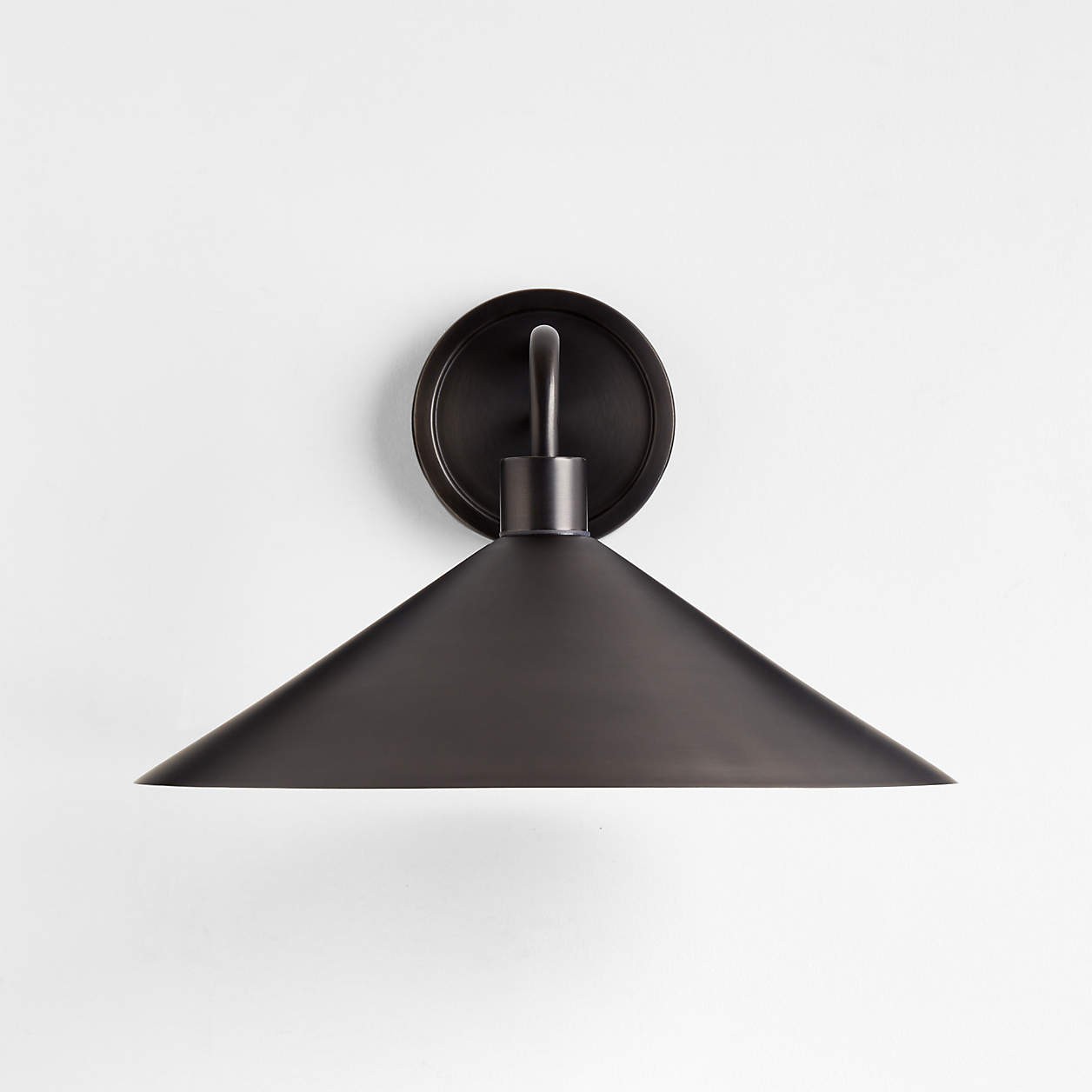 Kemp Industrial Black Brass Metal Indoor/Outdoor Wall Light