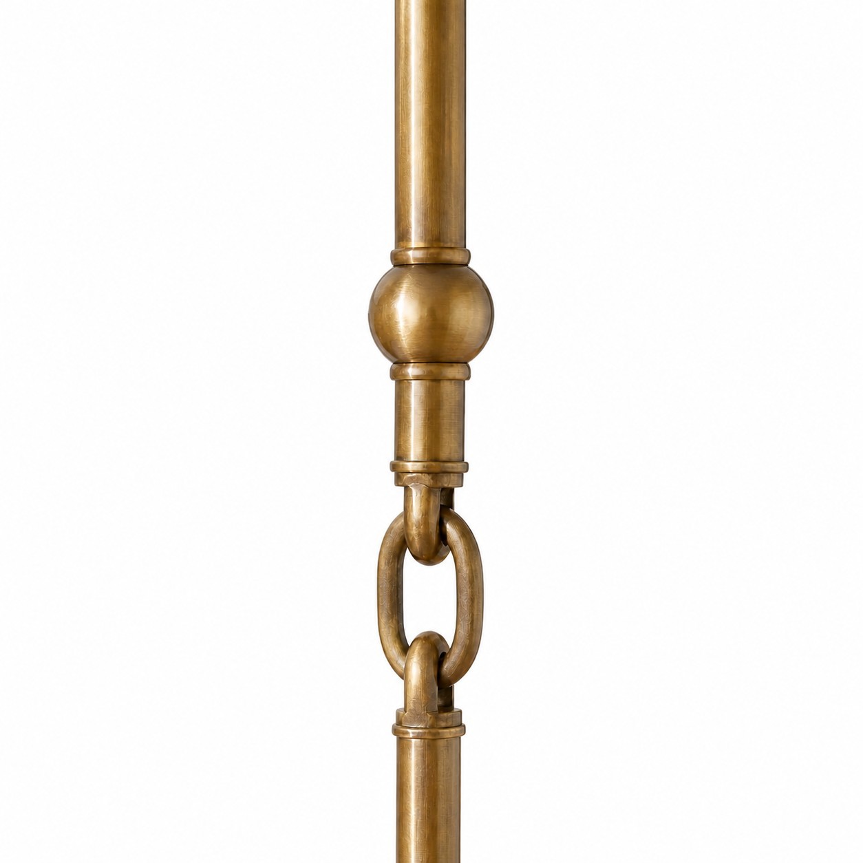 Felix Antique Brass-Finish White Fabric Cone Pendant Light
