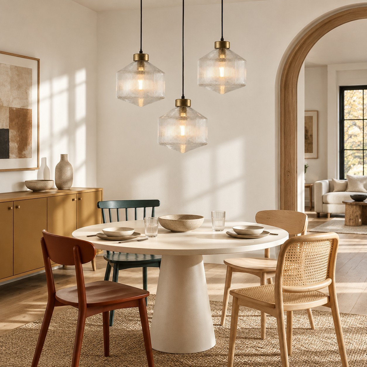 Bullard Modern Diamond Glass Pendant Light