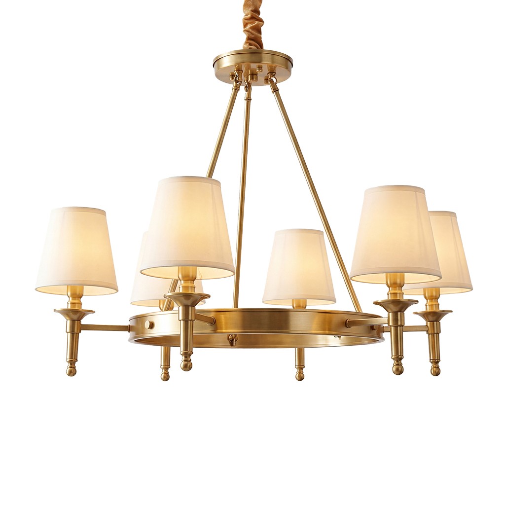 Yasmin Antique Brass Wagon Wheel Chandelier