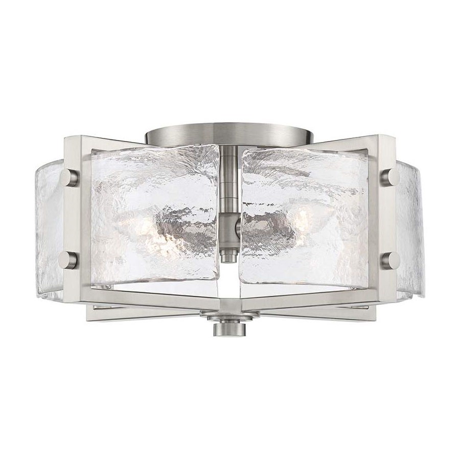 Piper Farmhouse Drum Glass Ceiling Light