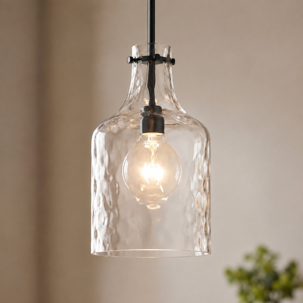 Tydon Minimalist Water Ripple Glass Pendant Light