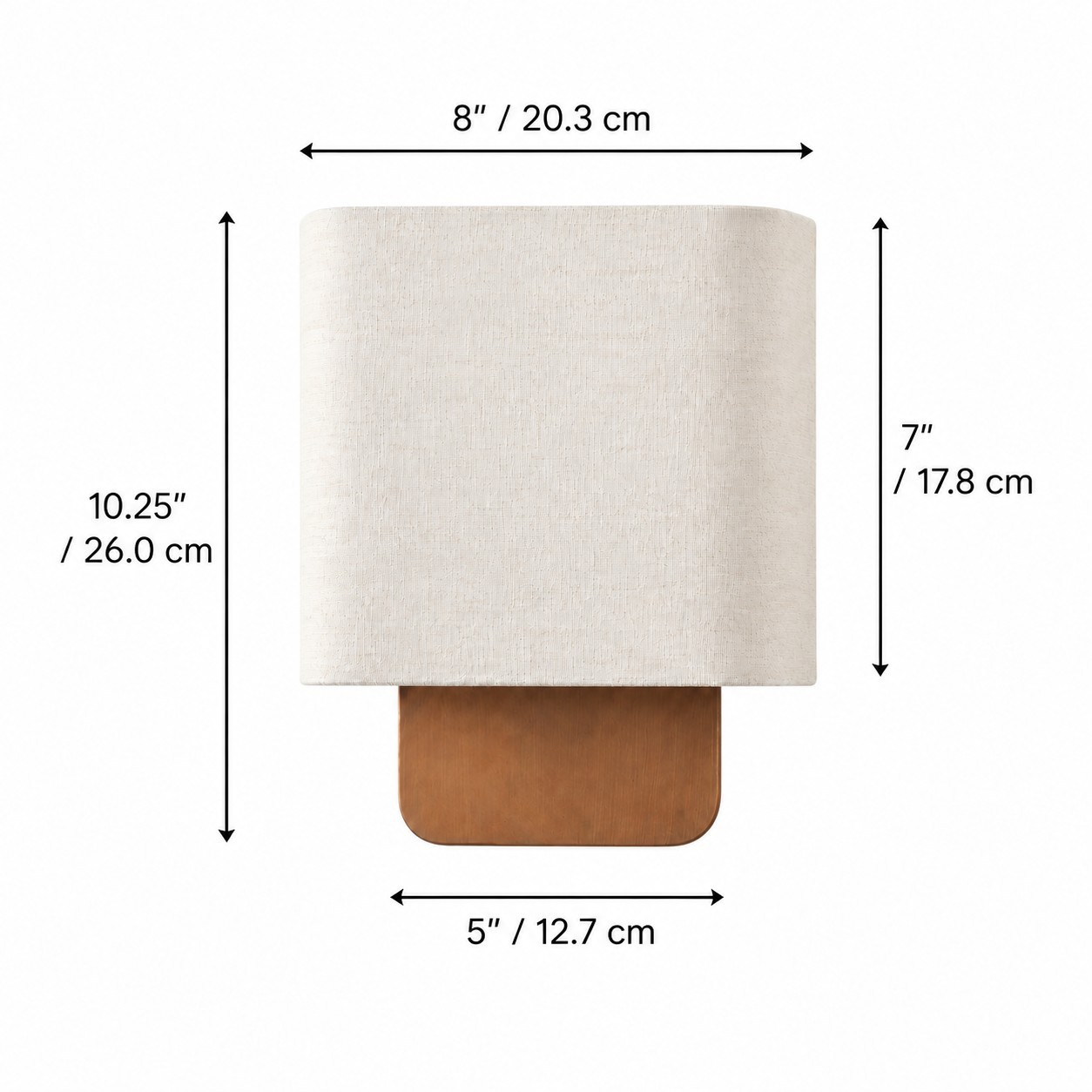 Ondine Modern Linen Fabric Shade Wall Sconce