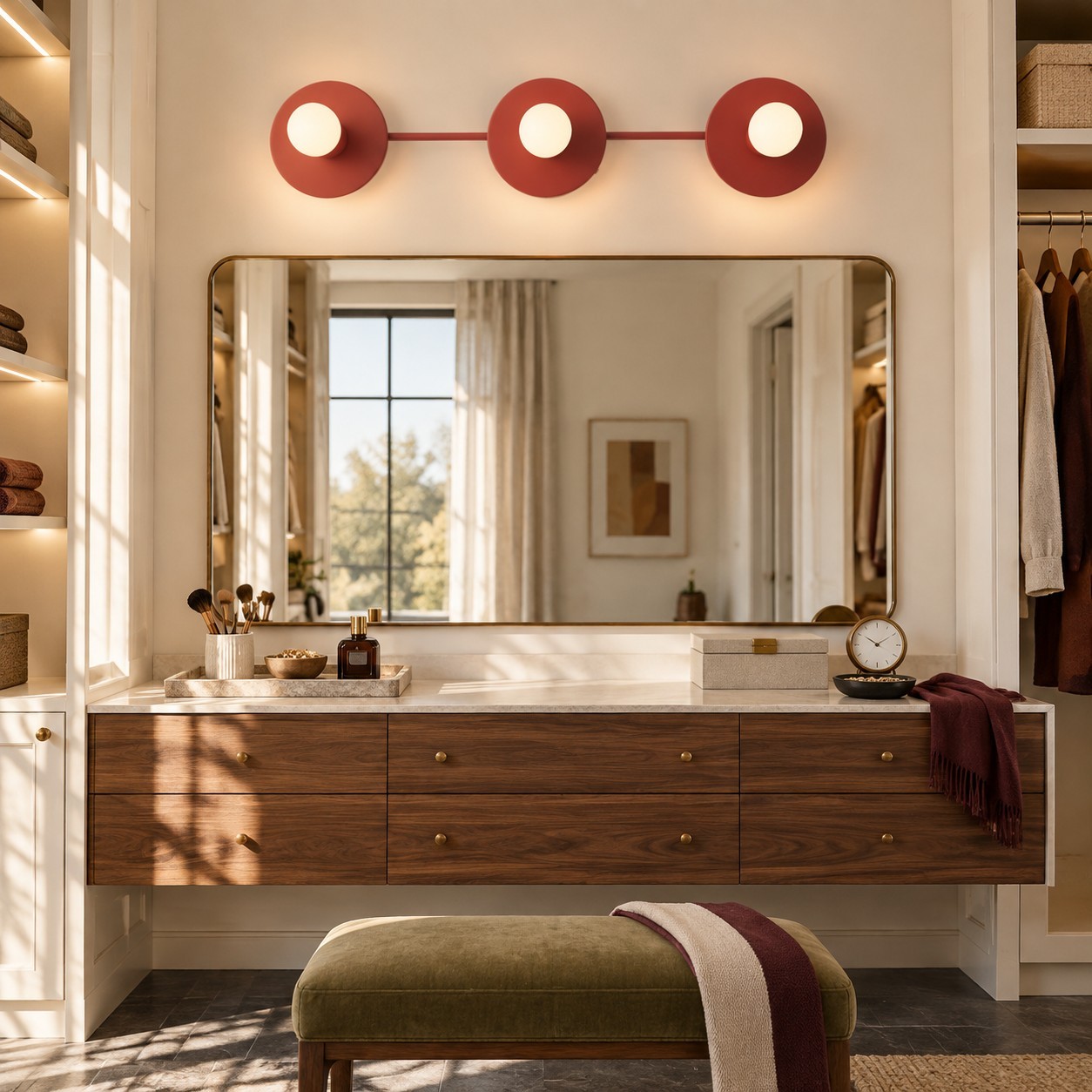 Marnie Nordic Colorful 3 Light Vanity Wall Light