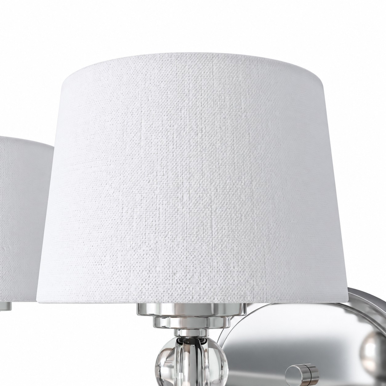 Remi Rustic 3-Light White Fabric Sconce