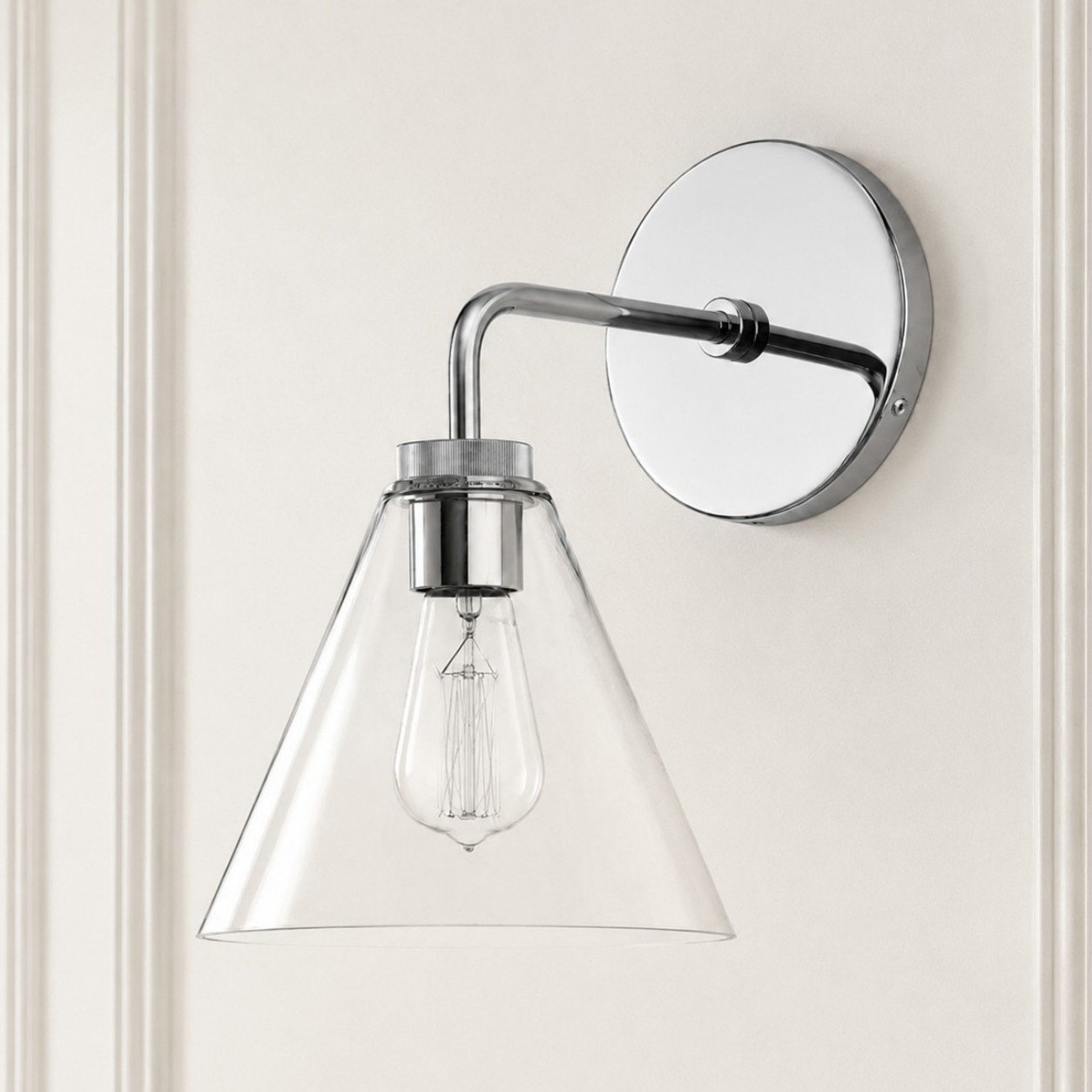 Kaelen Retro Cooper Cone Sconce Light