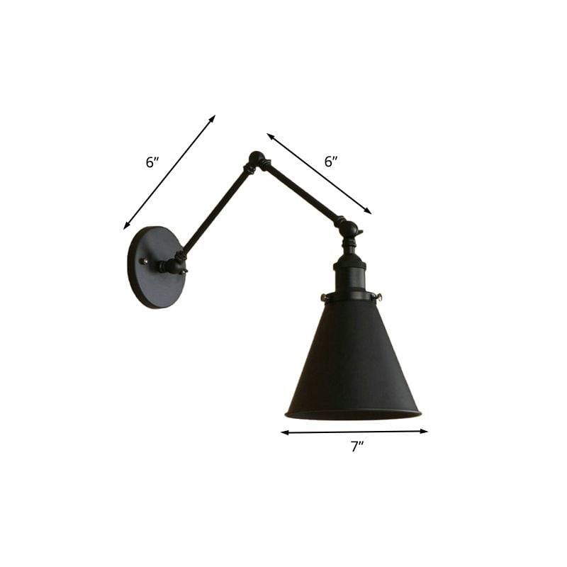 Brady Black Adjustable Wall Light