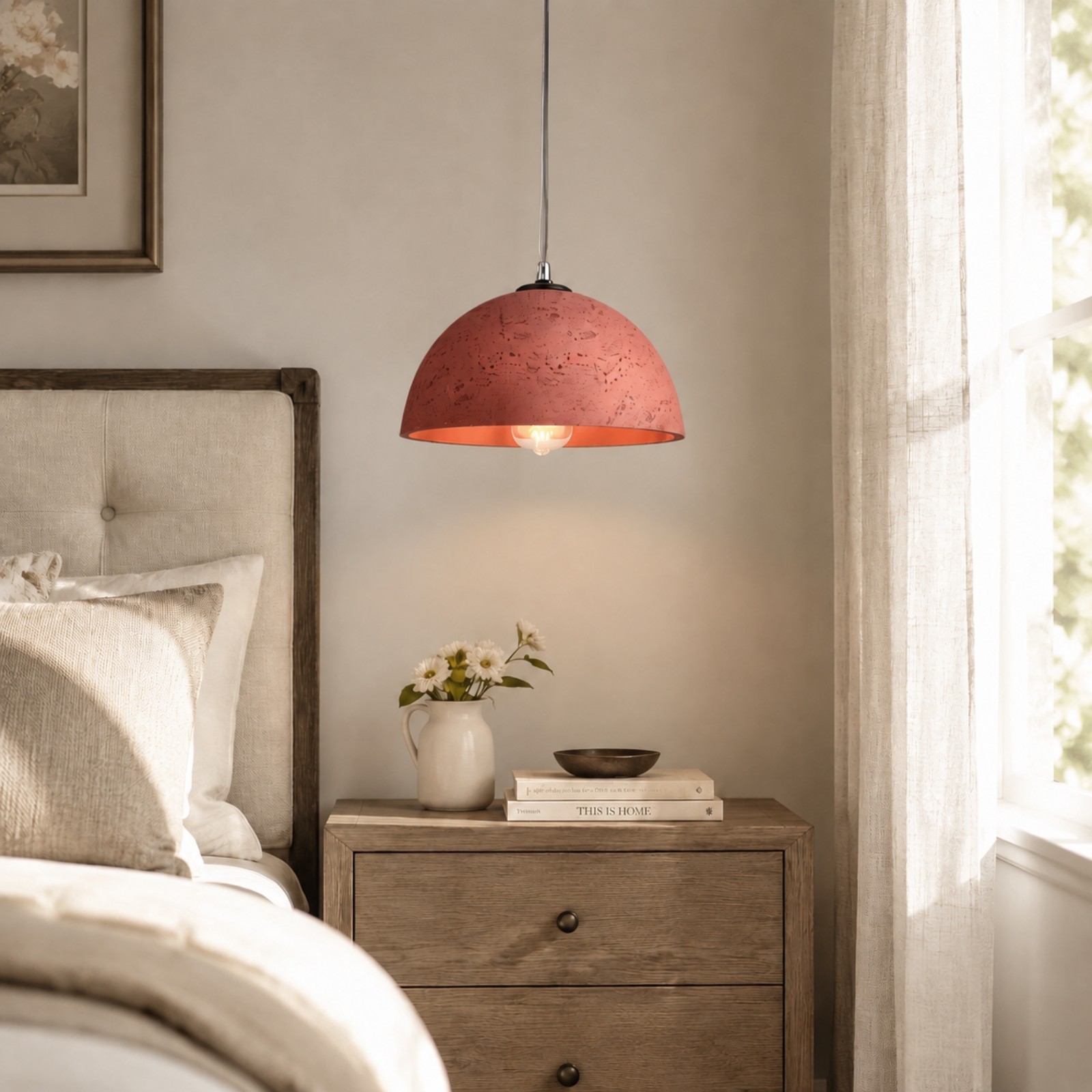 Luran Wabi Sabi Dome Stone Pendant Light